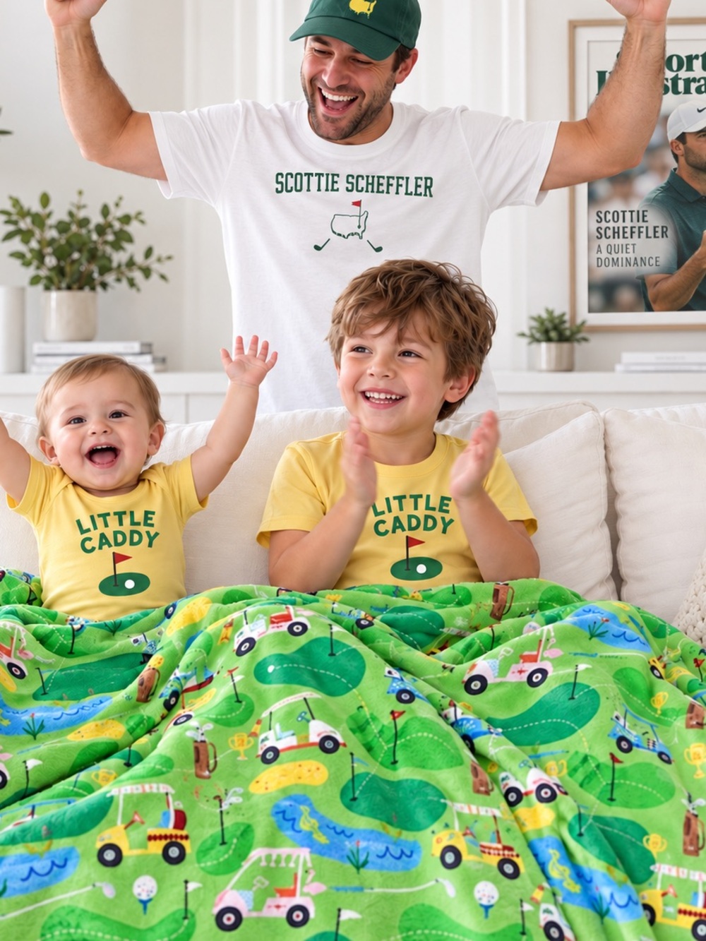 LITTLE SLEEPIES ⛳️Fairway Fun Cloud Blanket NWT limited edition golf blanket